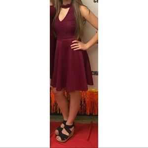Francescas Maroon Dress